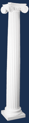 Greek Angular Ionic Fluted Architectural Column