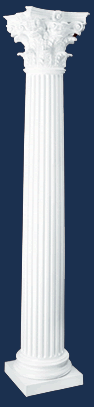 Roman Corinthian Fluted Architectural Column